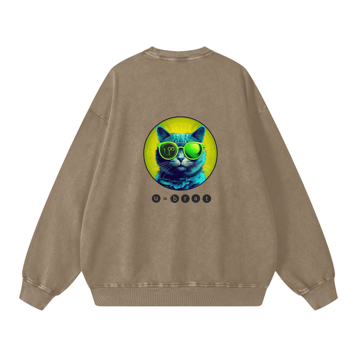 brat, u=brat, sweatshirt, men's sweatshirt, women's sweatshirt, unisex sweatshirt, cat sweatshirt