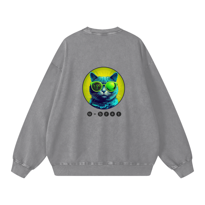 brat, u=brat, sweatshirt, men's sweatshirt, women's sweatshirt, unisex sweatshirt, cat sweatshirt