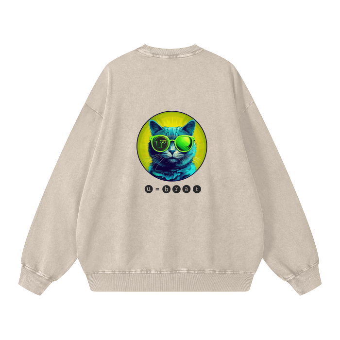 brat, u=brat, sweatshirt, men's sweatshirt, women's sweatshirt, unisex sweatshirt, cat sweatshirt