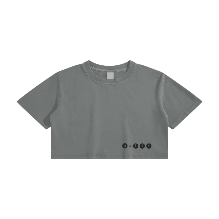 tee, crop, women's crop, crop top, women's t-shirt, u=lit